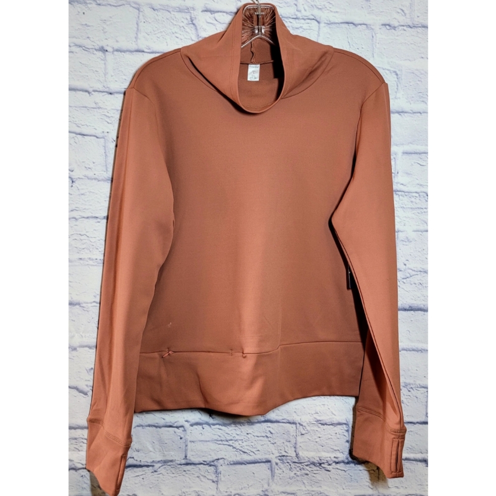 Marika Womens Mock Neck Fleece Pullover Cedar Wood Size L Outdoors Soft Cozy NWT